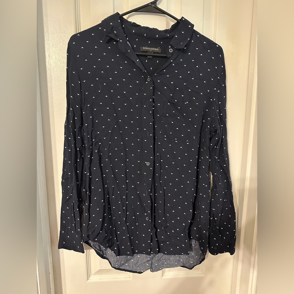 Button Down Navy Long Sleeve